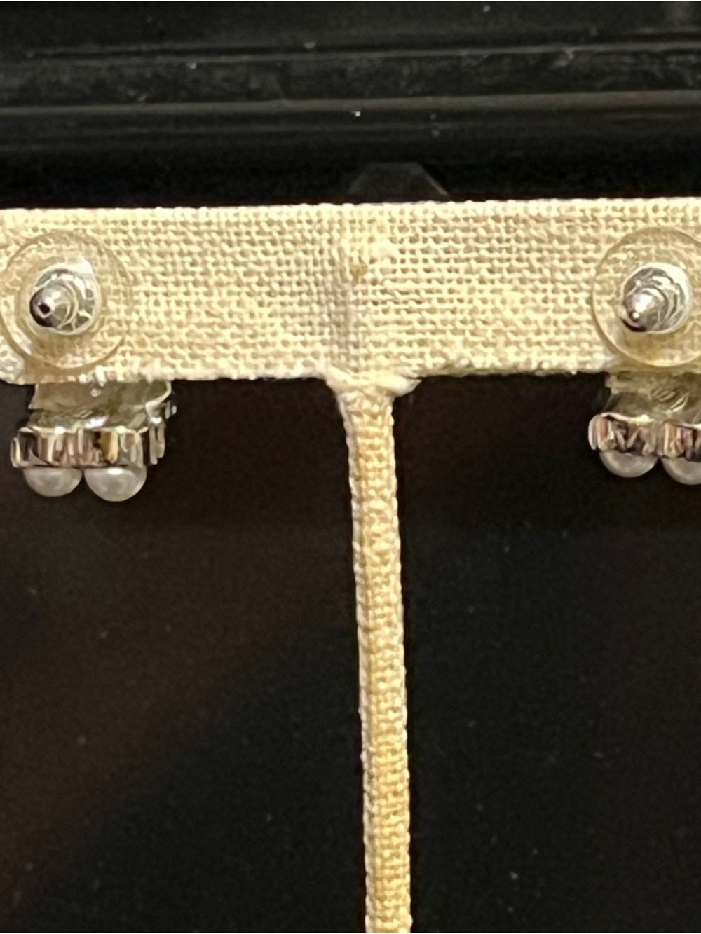 Swarovski Crystals & Pearl Cluster Earrings - Picture 5 of 7